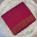 Traditional Maroon Silk Saree with Antique Zari Border