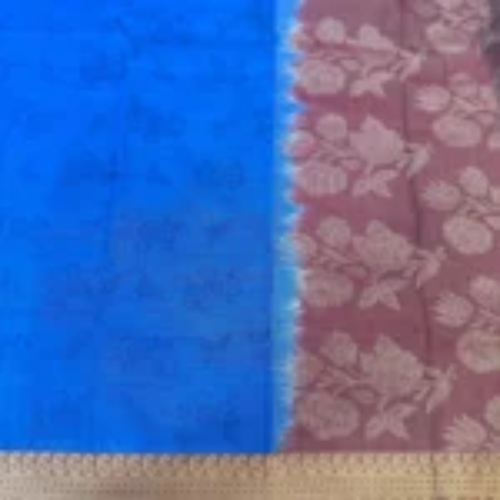 Elegant Blue Bengal Cotton Saree - Image 3