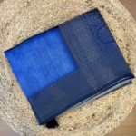 Elegant Blue Kanjivaram-Inspired Saree with Rich Zari Detailing