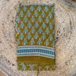Jaipur Cotton fenugreek with blue saree