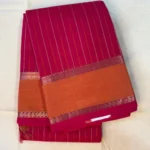 Kanchi Cotton Ruby with Orange
