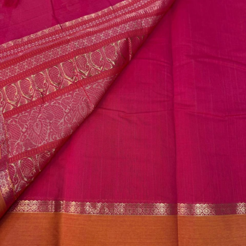 Kanchi Cotton Ruby with Orange - Image 3