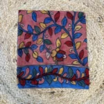 Pink Blossom Kalamkari Blouse 1 mtr (long panna saree width)