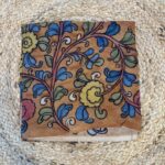 Mustard Heritage Kalamkari Blouse 1 mtr (long panna saree width)