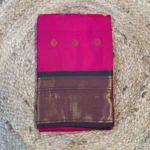 Royal Magenta Silk Saree with Golden Borders