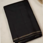 Pure kanchi silk sari with contrast two tone petni pallu and contrast blouse